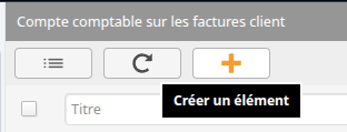 Bouton de création d'une règle de matching