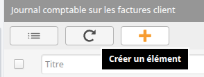 Bouton de création d'une règle de matching pour le journal