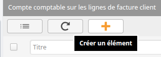 Bouton de création d'une règle pour les lignes de facture